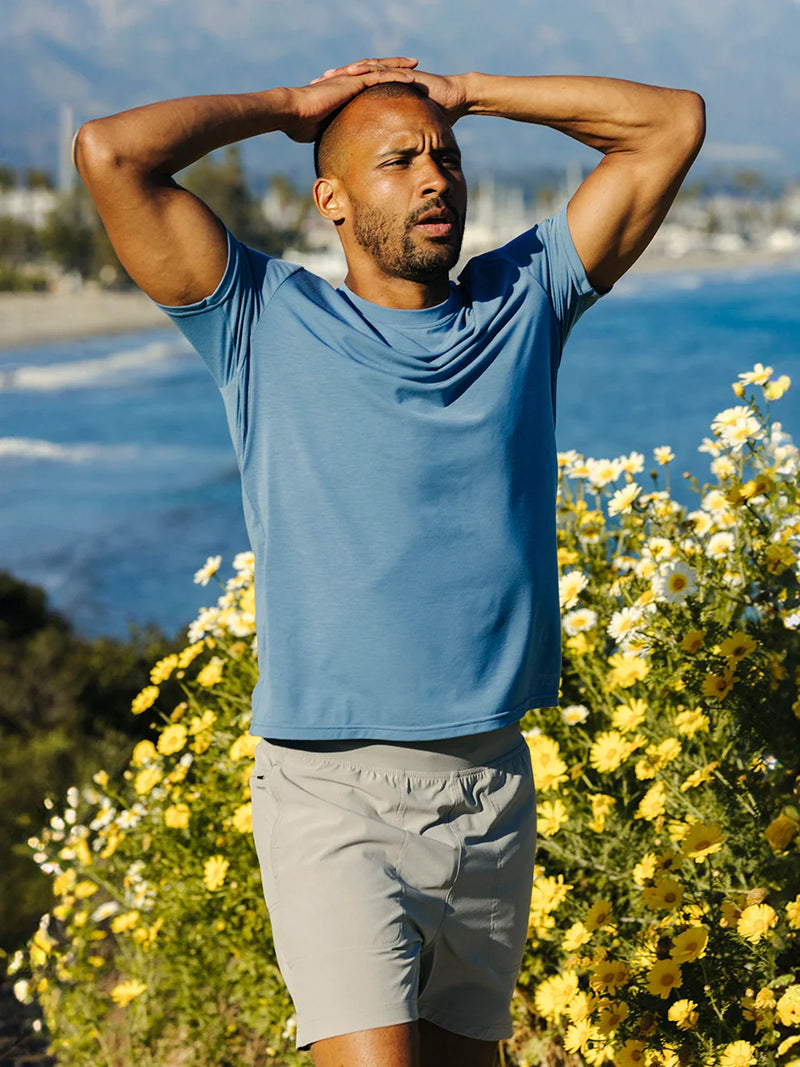 Men's Elevate Lightweight Tee - Bluestone