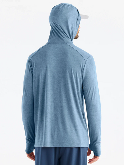 Men's Bamboo Shade Hoodie - Heather Slate Blue
