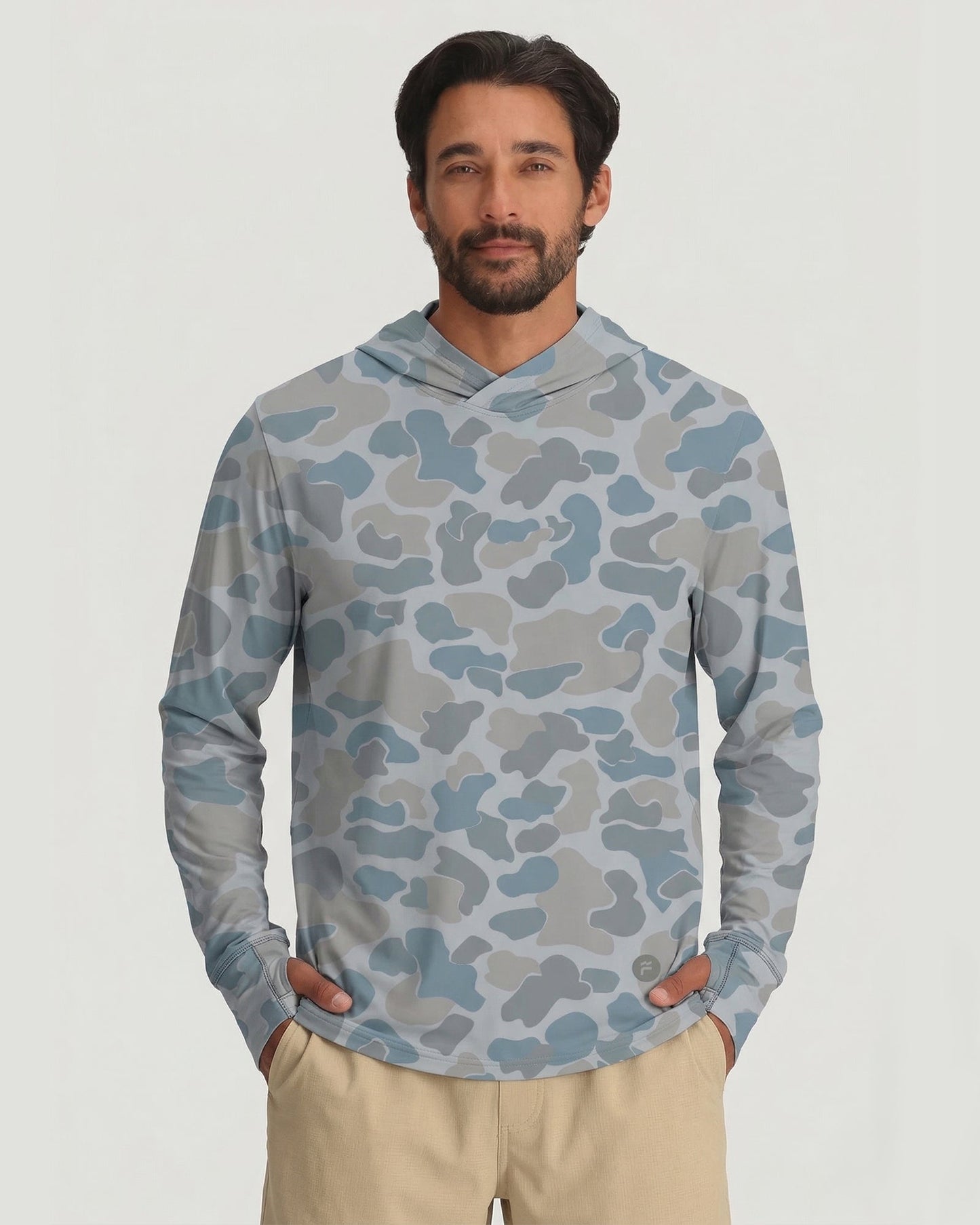 Men's Elevate Lightweight Hoodie - Vintage Camo Aspen Grey