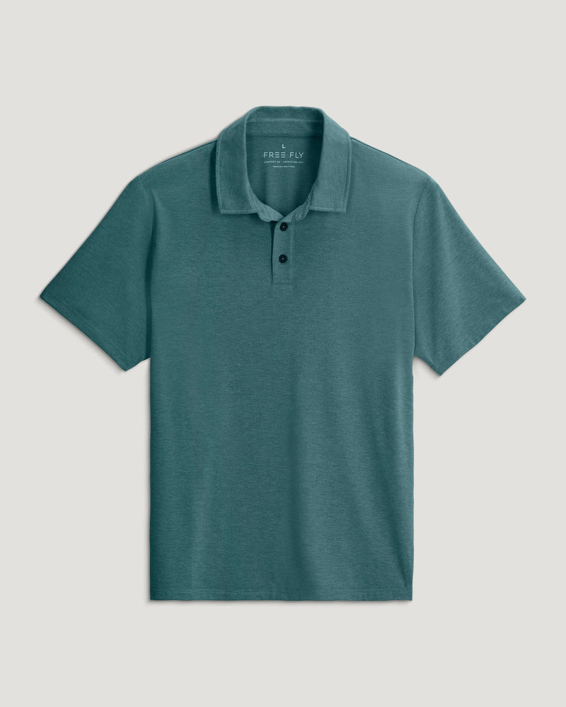 Men's Bamboo Flex Polo II - Heather Sea Pine