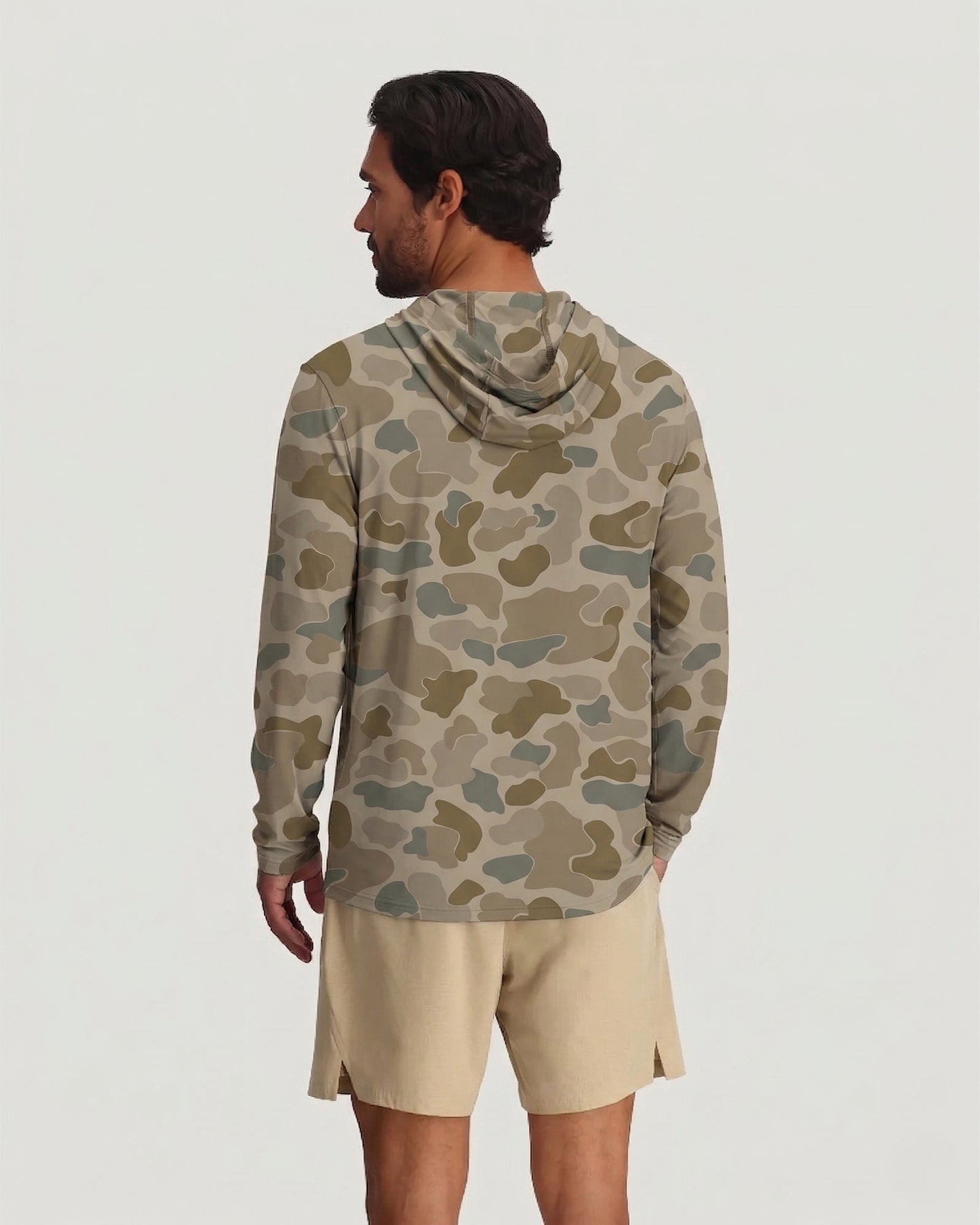 Men's Elevate Lightweight Hoodie - Vintage Camo Desert Tan