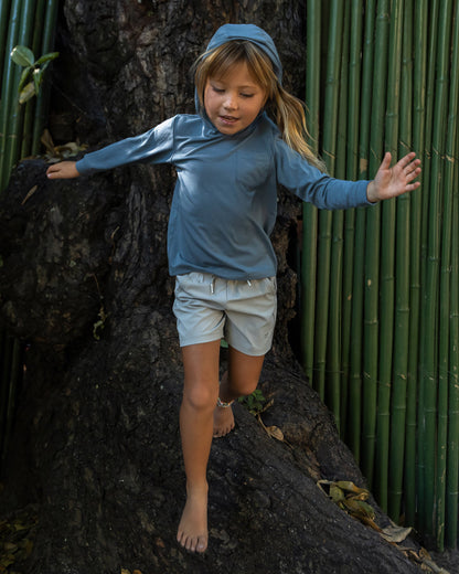 Toddler Bamboo Shade Hoodie - Pacific Blue