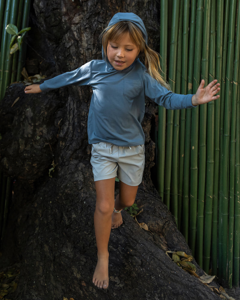 Toddler Bamboo Shade Hoodie - Pacific Blue