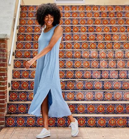 Women's Bamboo Heritage Midi Dress - Heather Flint